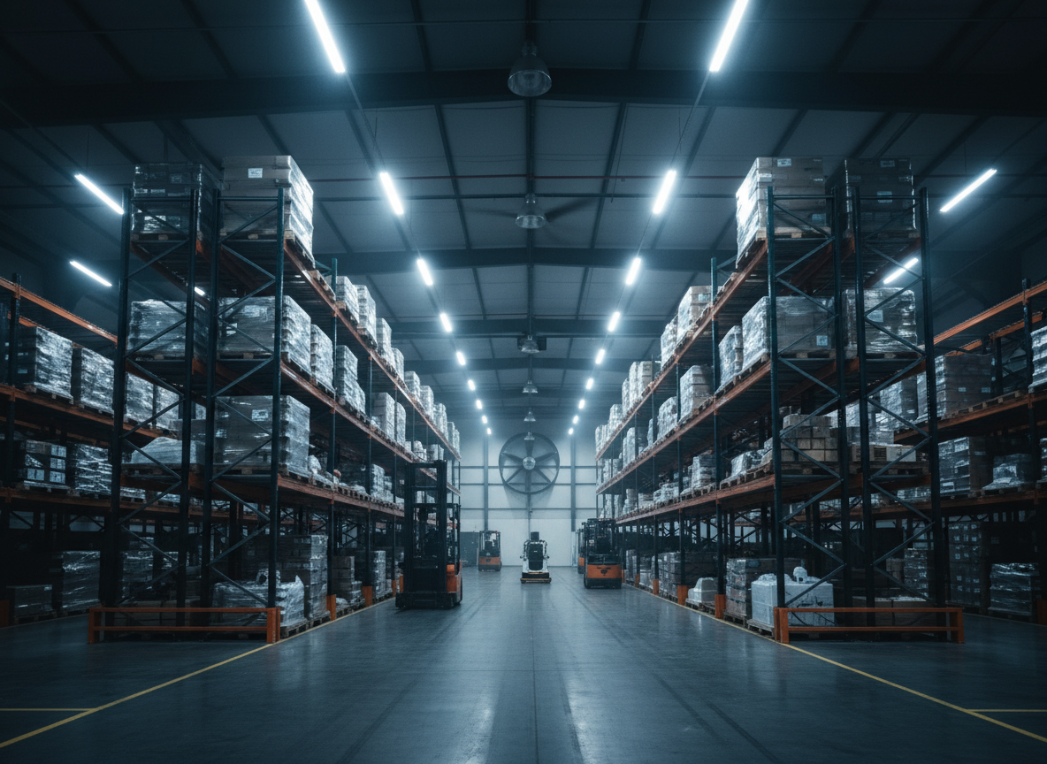 A large warehousing facility