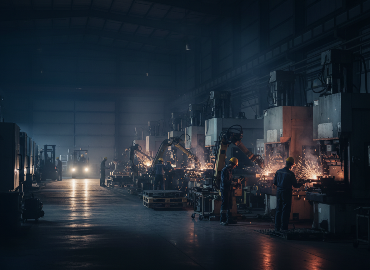A manufacturing production floor